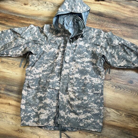 Camouflage Military Parka Jacket Camo Coat Nylon Hooded Cold Weather Medium - Picture 11 of 13